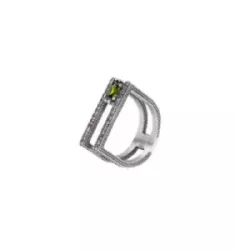 Anell Sunfield plata brown i peridot - AN065421