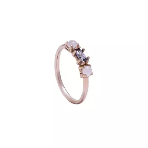 Anell Sunfield plata rose quars rosa - AN065461/2