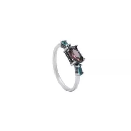Anell Sunfield plata zircon turmalina - AN065462