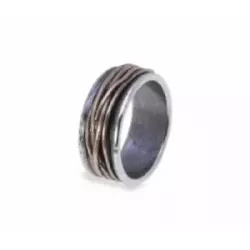 Anell Platadepalo plata i bronze - MR006A