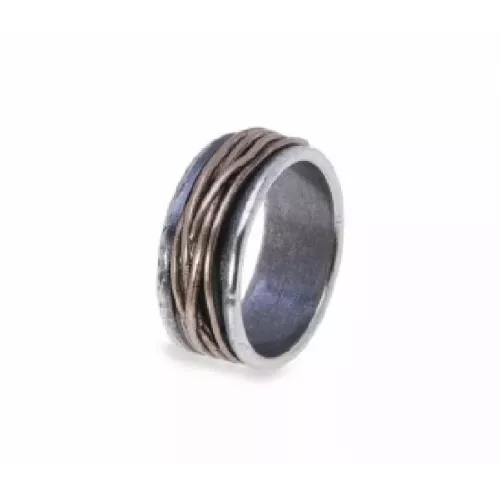 Anell Platadepalo plata i bronze - MR006A