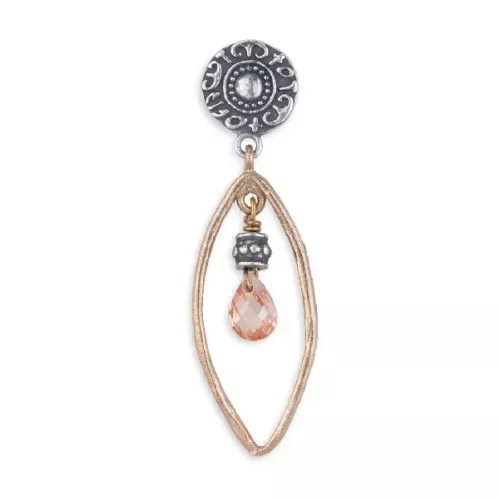 Arracades Platadepalo plata bronze zircon - WE194X