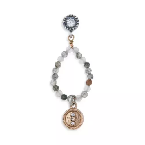 Arracades Platadepalo plata bronze zircon - WE200C