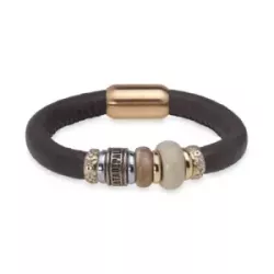Polsera Platadepalo plata bronze cuir - WB460X