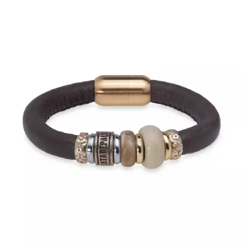 Polsera Platadepalo plata bronze cuir - WB460X