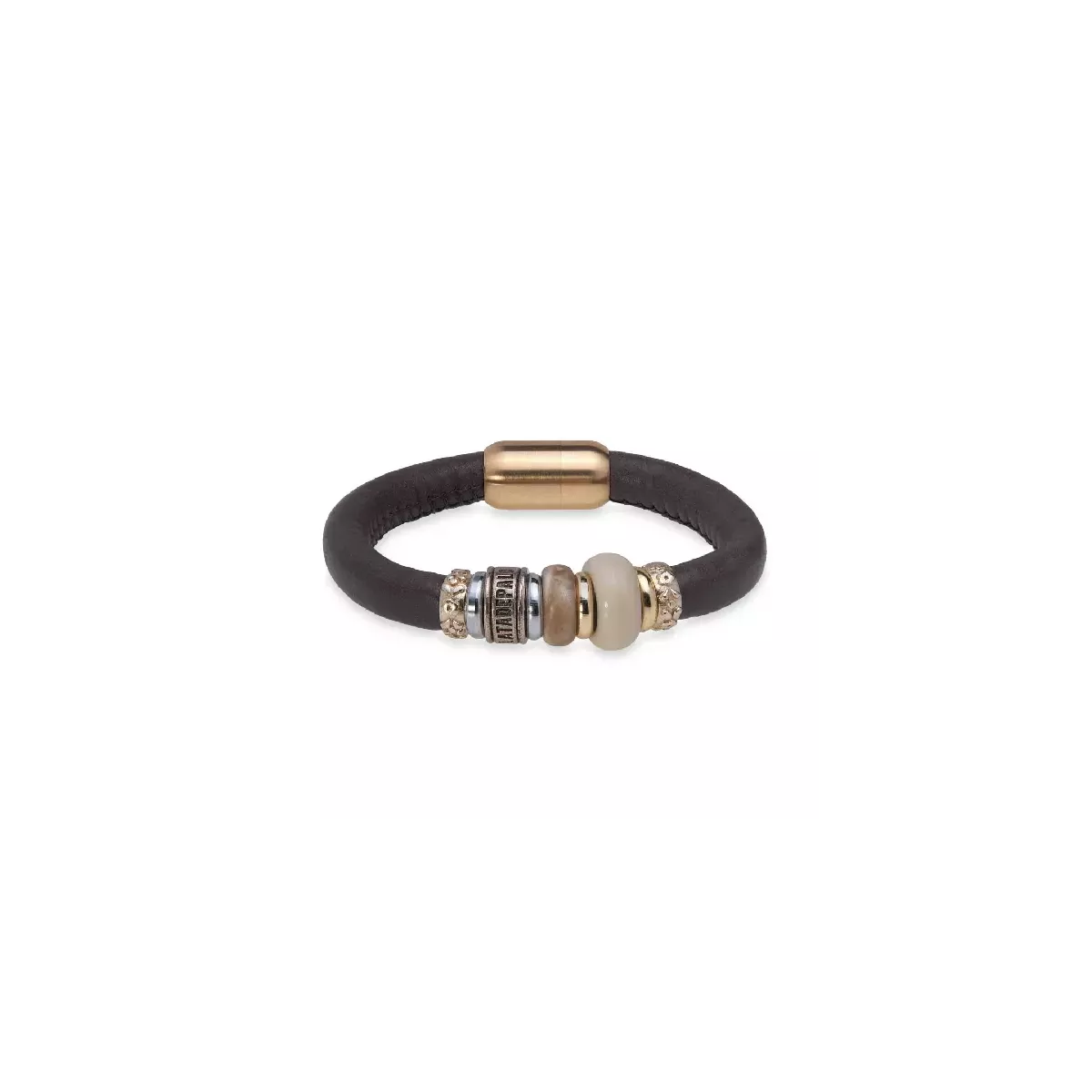 Polsera Platadepalo plata bronze cuir - WB460X