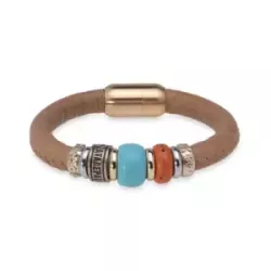 Polsera Platadepalo plata bronze cuir - WB462X