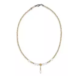 Collar Platadepalo boles xapat i perles - WN203X