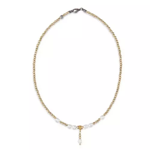 Collar Platadepalo boles xapat i perles - WN203X