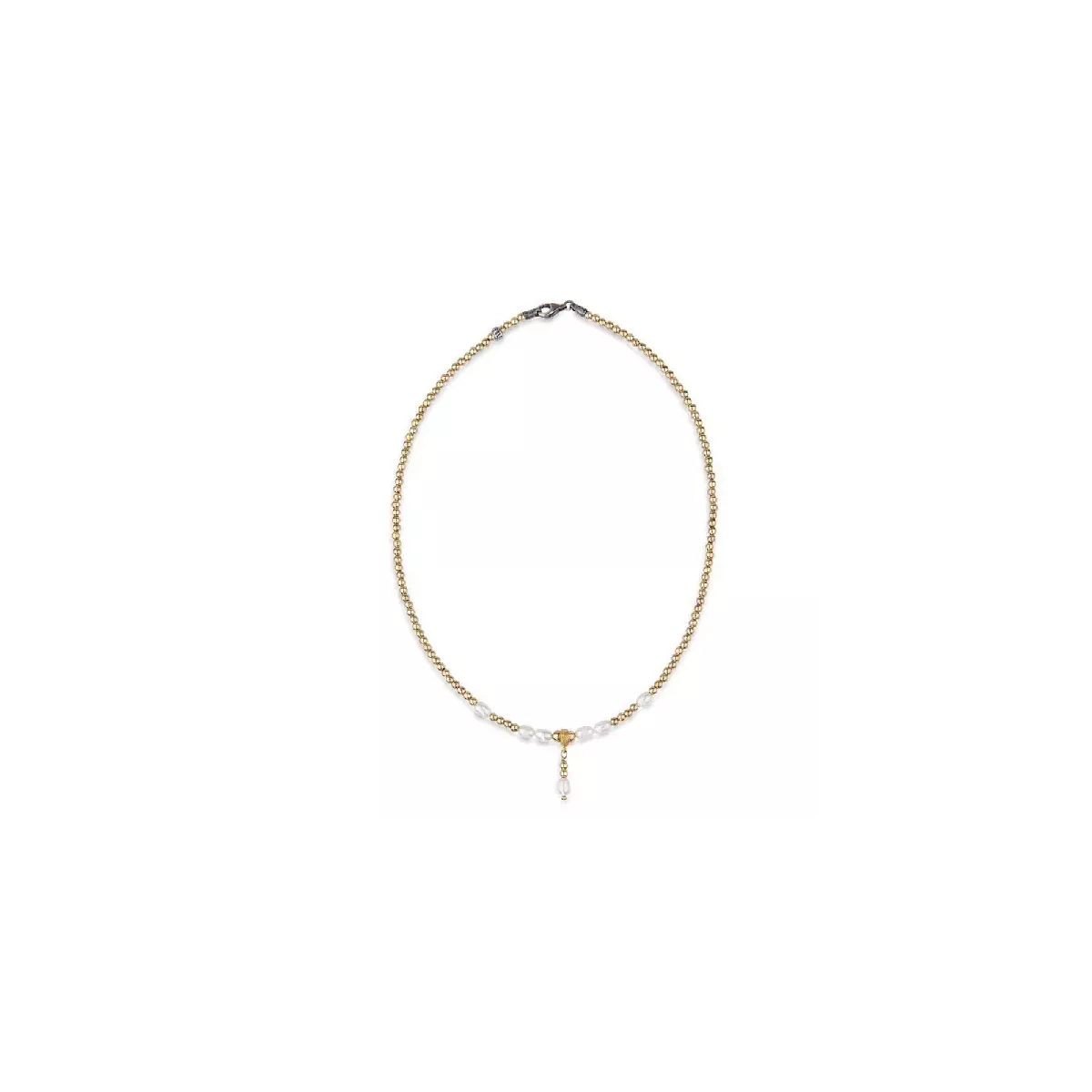 Collar Platadepalo boles xapat i perles - WN203X