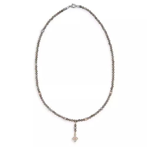 Collar Platadepalo plata bronze zircon - WN232M