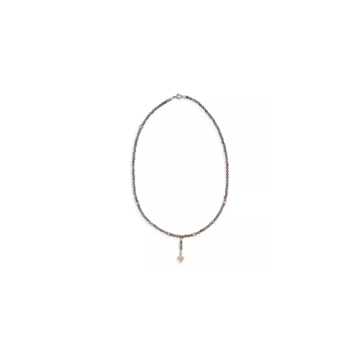 Collar Platadepalo plata bronze zircon - WN232M