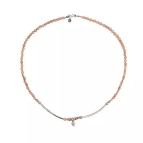 Collar Sunfield plata boles nude - CL065514