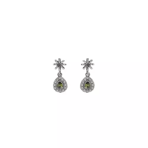 Pendientes Sunfield plata circon peridoto - PE065521
