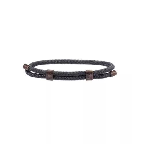 Pulsera Pig&Hen Little Lewis DBL nylon gris y bronze - P33-582000