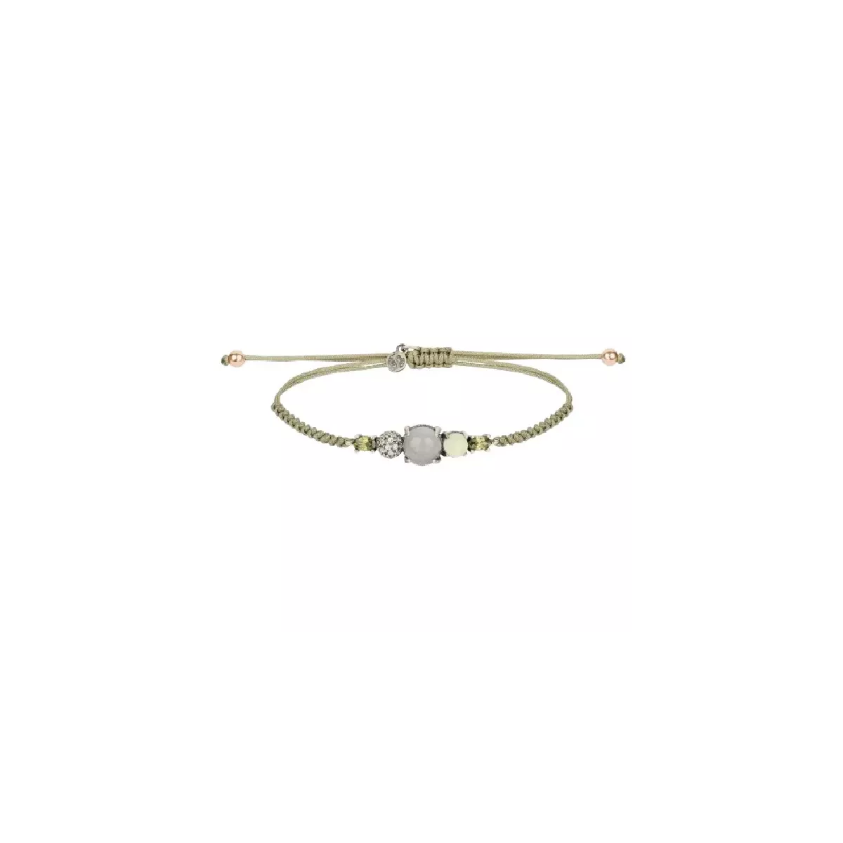 Polsera Sunfield plata zircon i nylon - PU064815