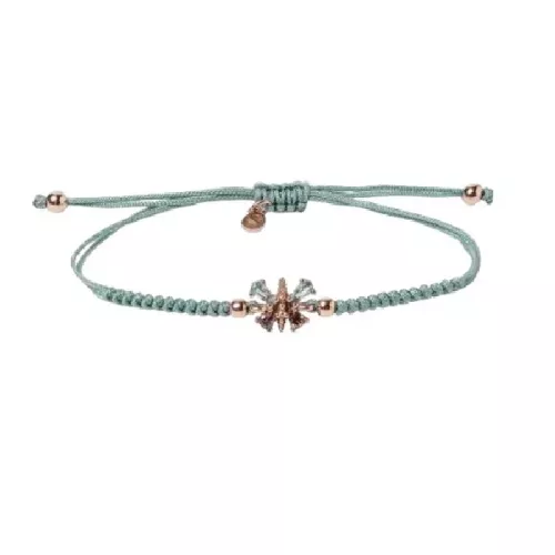 Polsera Sunfield plata rose zircon nylon - PU065001/2