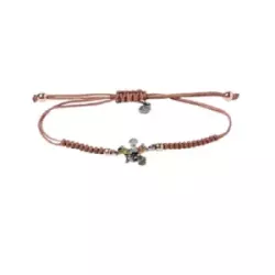 Polsera Sunfield plata zircon nylon - PU065002/2