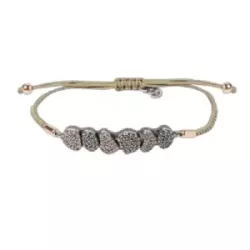 Polsera Sunfield plata rose zircon nylon - PU065083