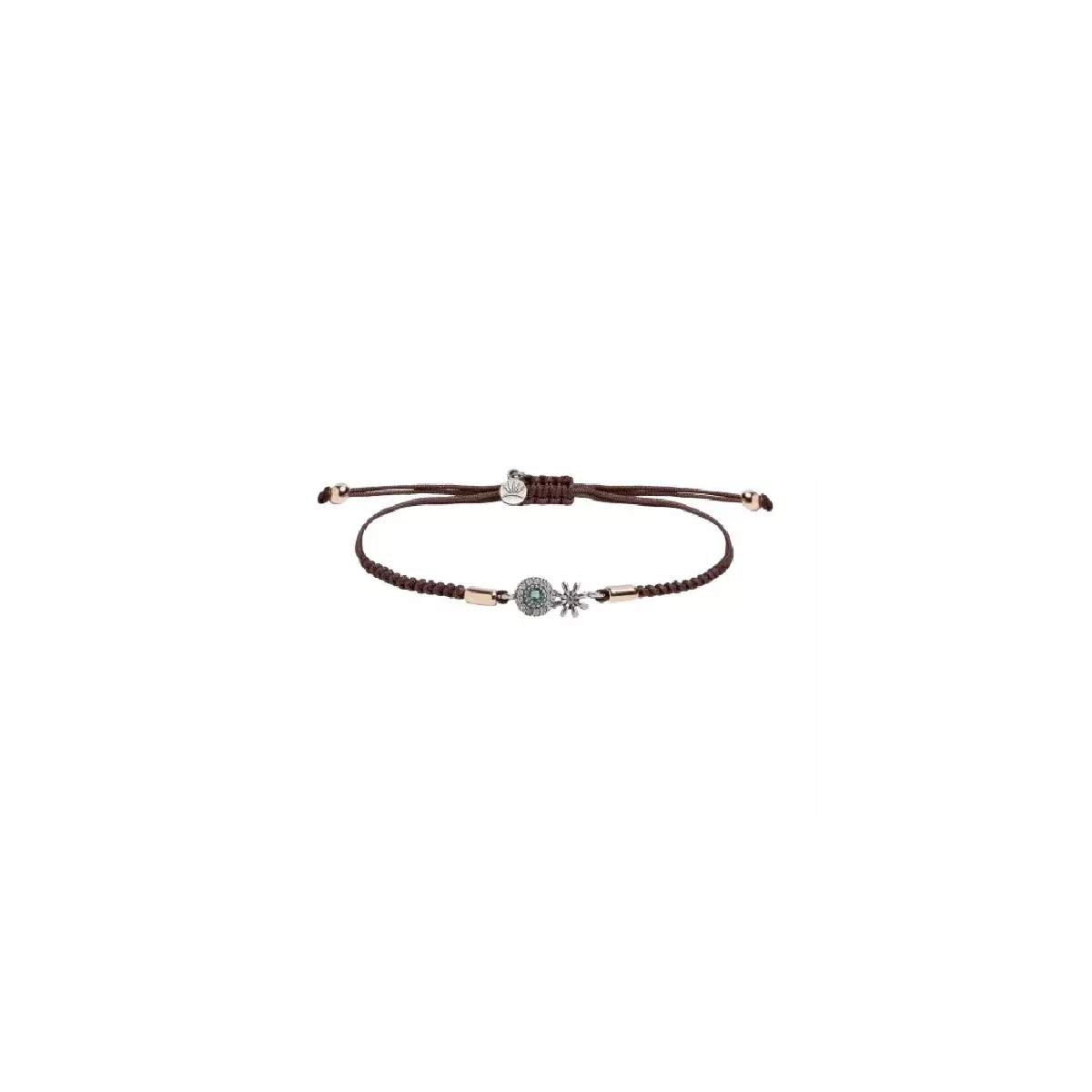 Polsera Sunfield plata zircon nylon - PU065523