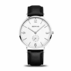 Rellotge Bering 40mm acer corretja pell vidre safir - 14040-404