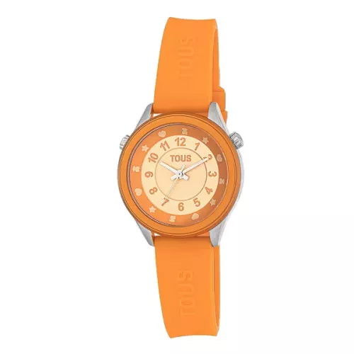 Reloj Tous esfera naranja caucho - 200358051