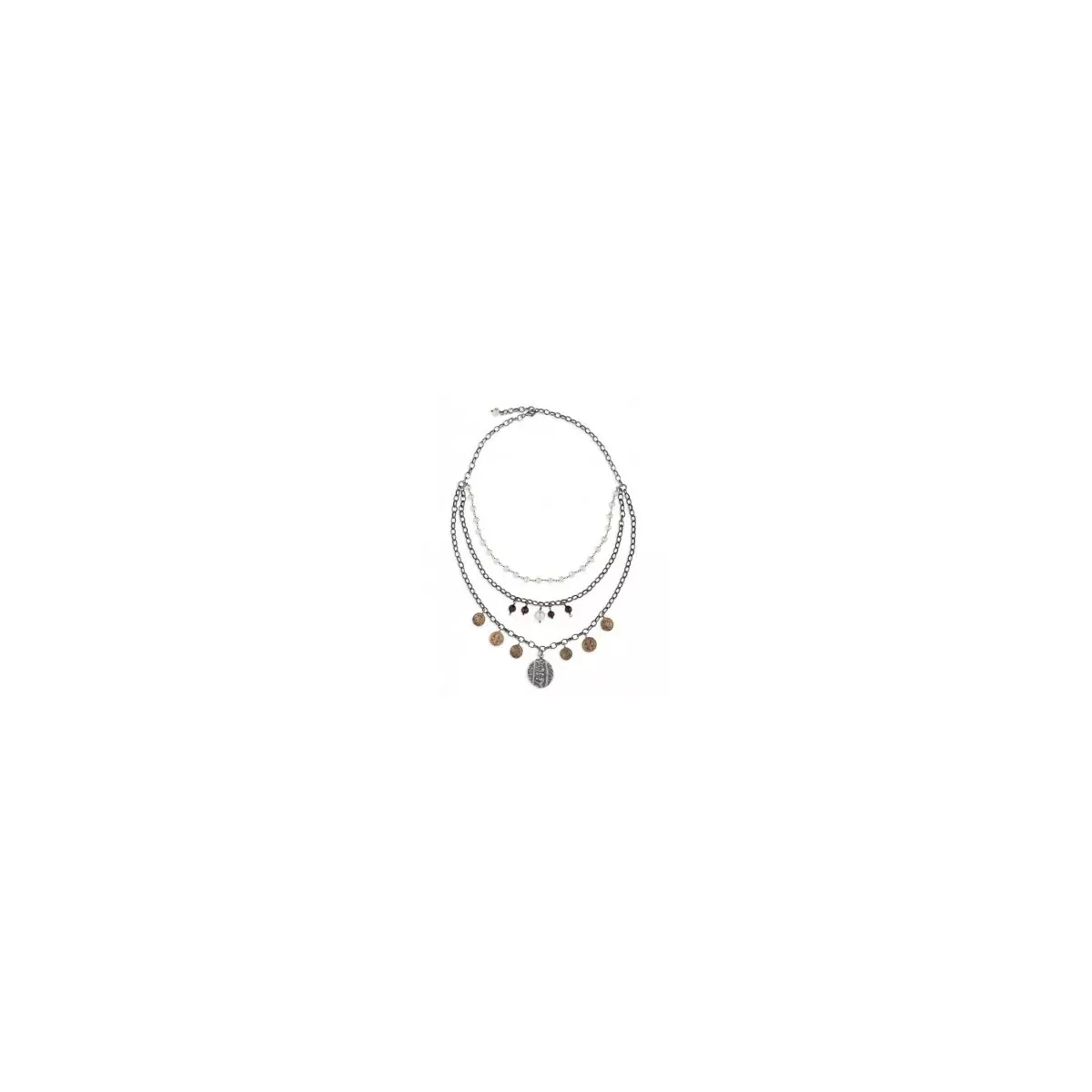 Collar Platadepalo plata bronze - CN43