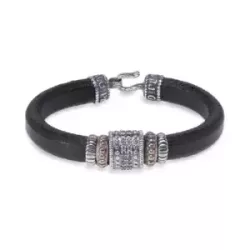 Polsera Platadepalo cuir marro 10mm - WB372X T/19