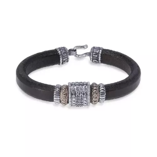 Polsera Platadepalo cuir marro 10mm - WB372X T/19