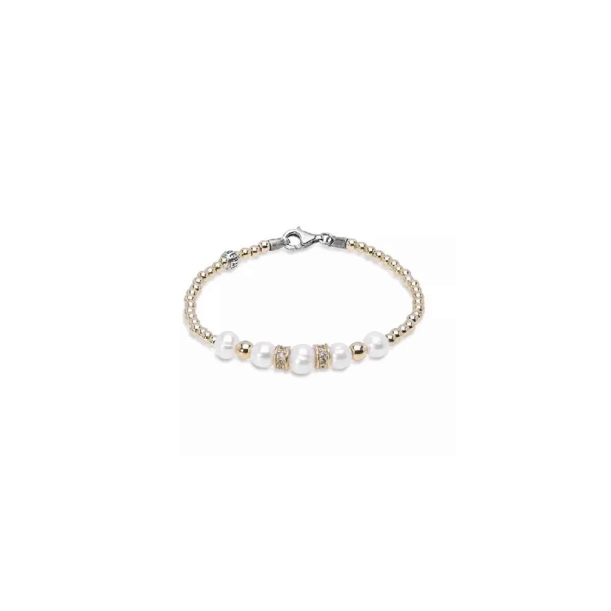 Polsera Platadepalo perles boles dorat - WB389X