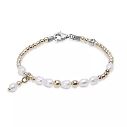 Polsera Platadepalo perles boles dorat - WB391X