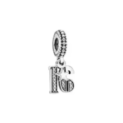Charm Pandora plata zircon numero 16 - 797261CZ