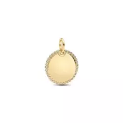 Penjoll placa Pandora 14k gold plated zircon - 364007C01