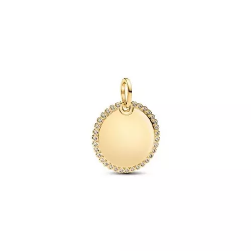 Penjoll placa Pandora 14k gold plated zircon - 364007C01