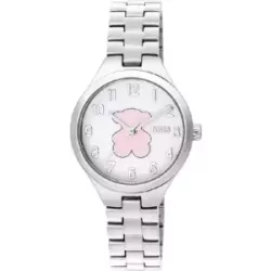 Reloj Tous osito rosa cadena acero - 200351095