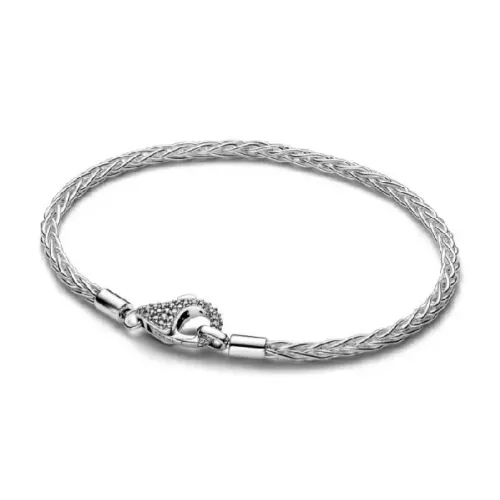 Pulsera Pandora Foxtail plata cierre circon - 594462C01
