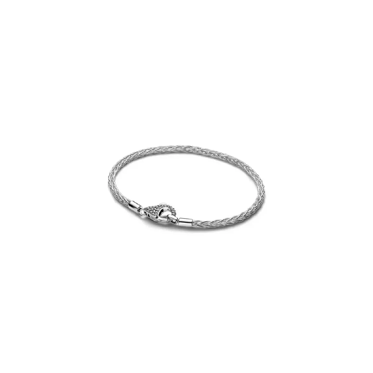 Pulsera Pandora Foxtail plata cierre circon - 594462C01
