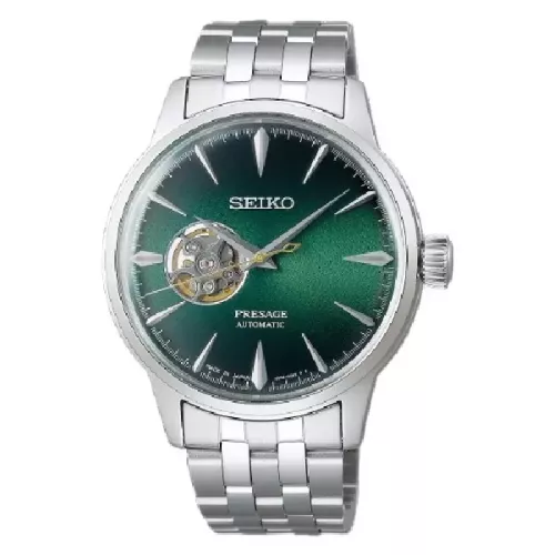 Reloj Seko Presage Cocktail Grasshopper automatico 4R38 cadena acero - SSA441J1