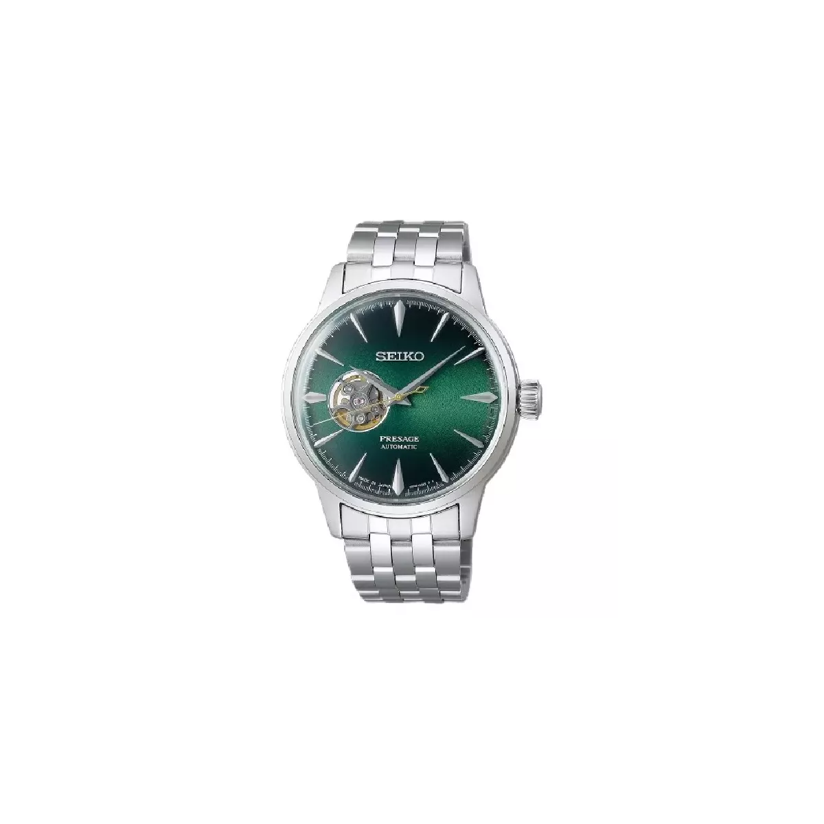 Reloj Seko Presage Cocktail Grasshopper automatico 4R38 cadena acero - SSA441J1