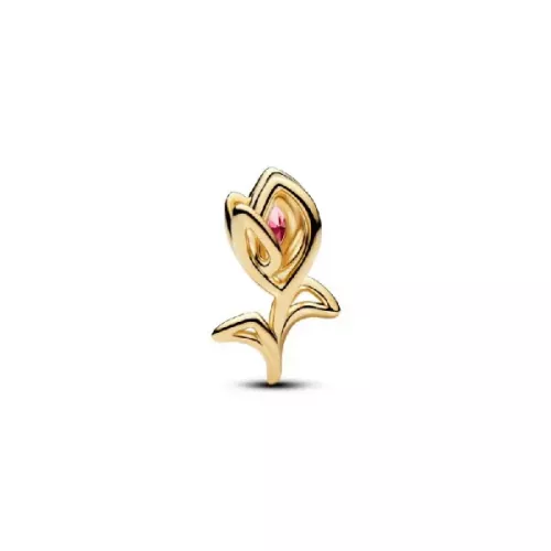 Charm Pandora plata 14kgold plated tulipan circon rosa - 764555C01