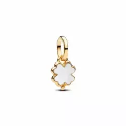 Charm Pandora plata 14k gold plated trebol nacar - 764564C01