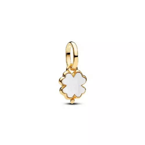 Charm Pandora plata 14k gold plated trebol nacar - 764564C01