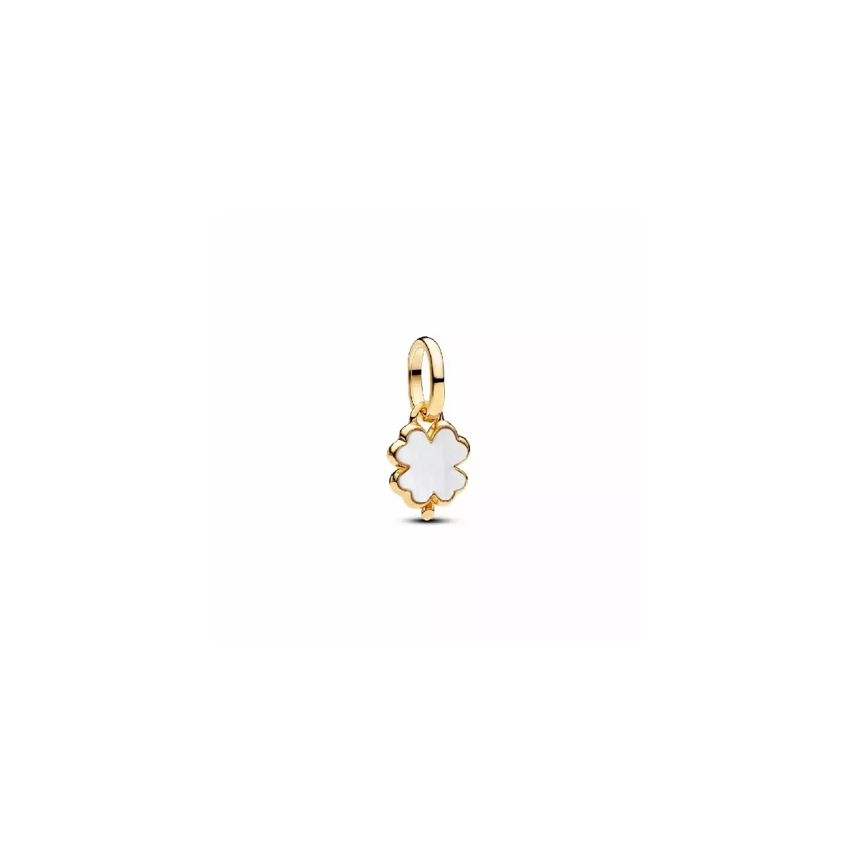 Charm Pandora plata 14k gold plated trebol nacar - 764564C01