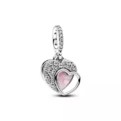 Charm Pandora plata corazones circon - 794456C01