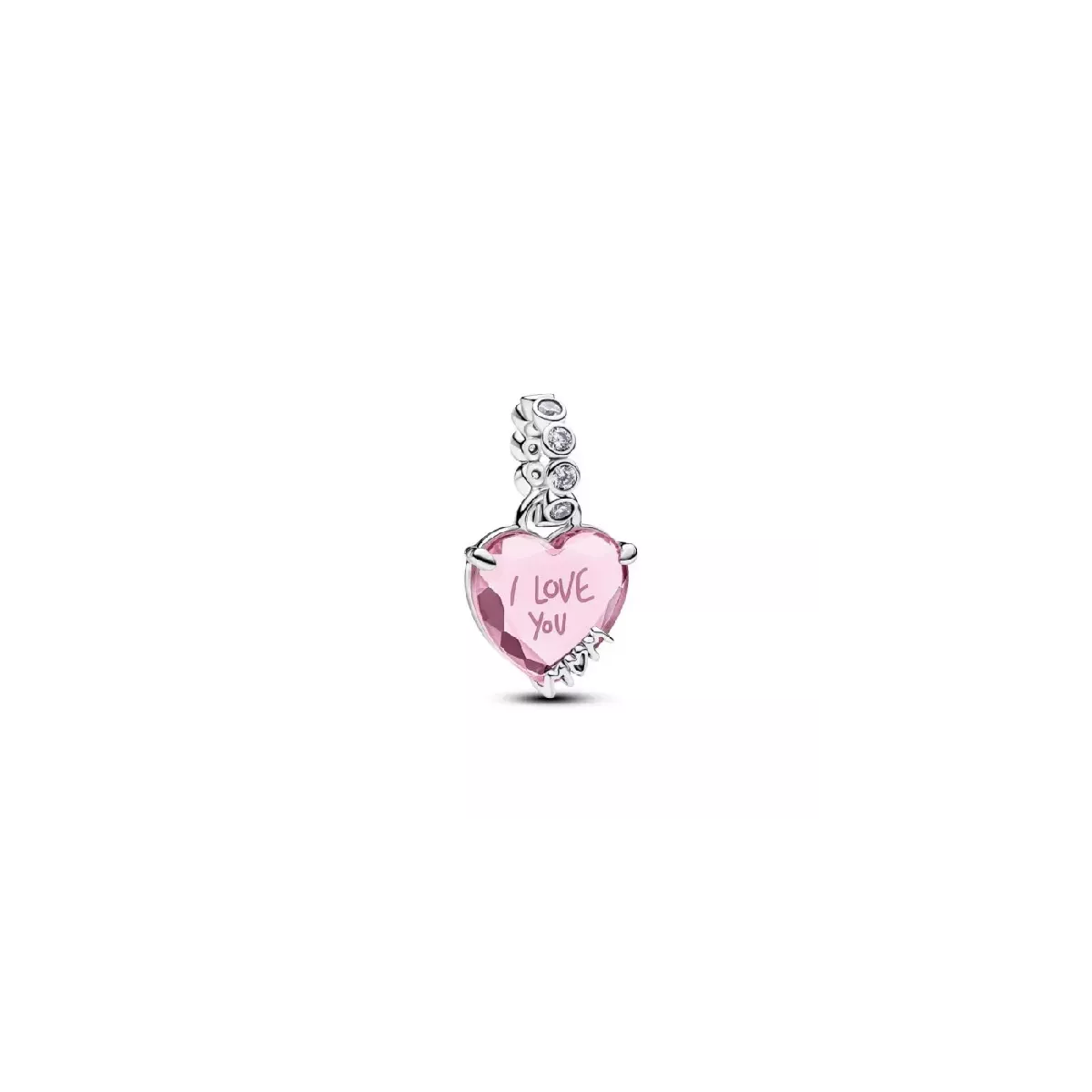 Charm Pandora plata circon corazon rosa - 794464C01