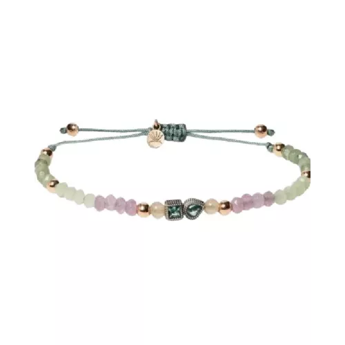 Pulsera Sunfield plata cuarzo color nylon - PU065287