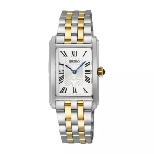 Reloj Seiko rectangular bicolor  - SWR087P1