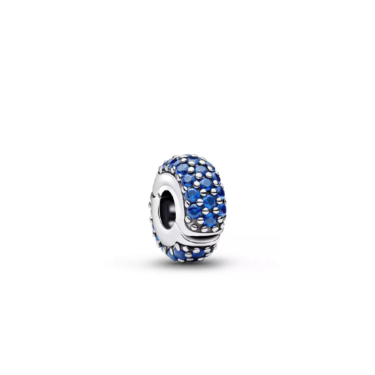 Clip Pandora plata circon azul - 794700C01