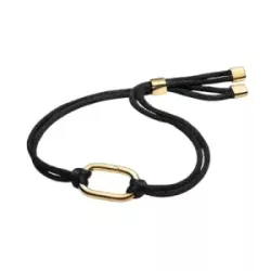 Polsera Pandora 14k gold plated fil seda negre ajustable - 564680C01-2