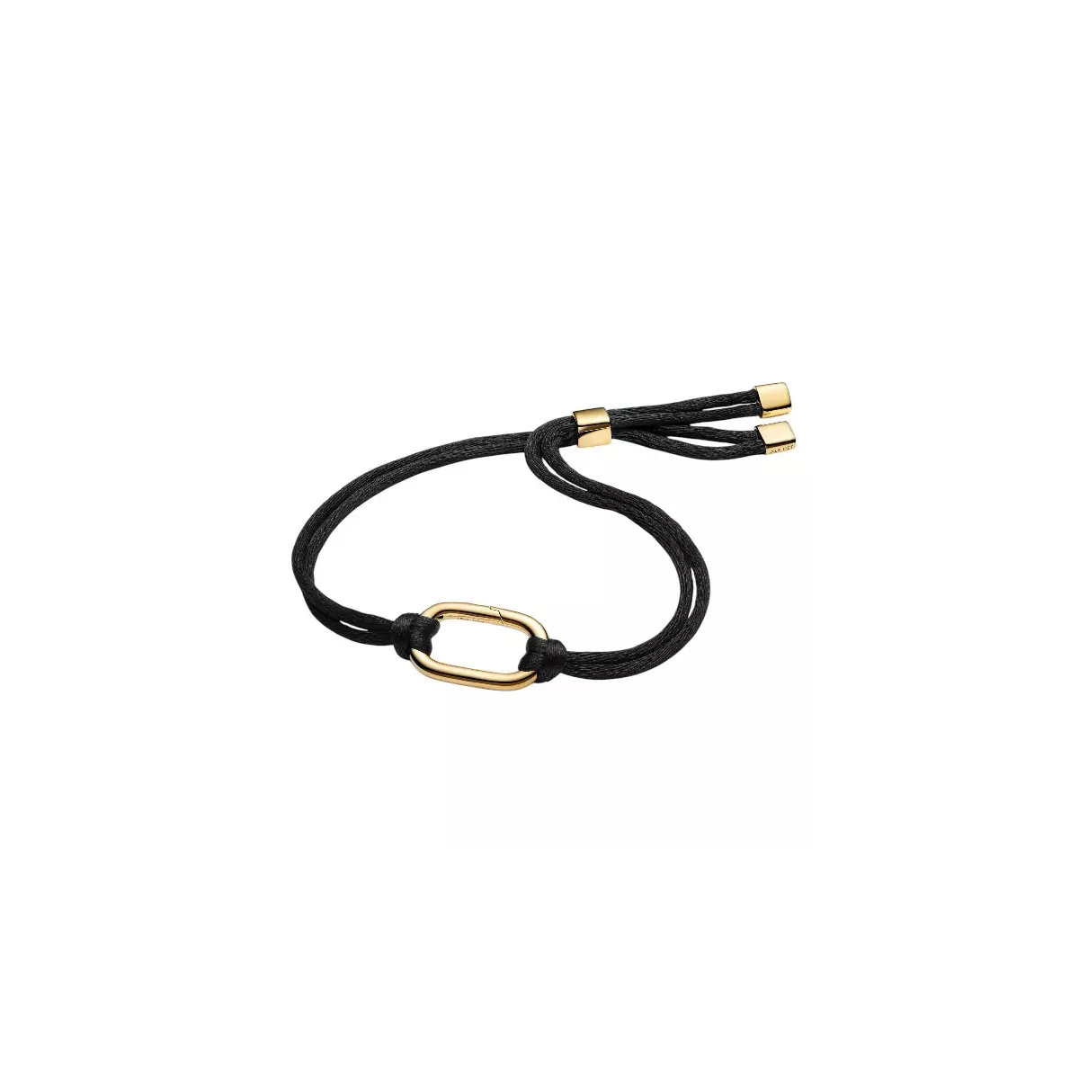 Polsera Pandora 14k gold plated fil seda negre ajustable - 564680C01-2
